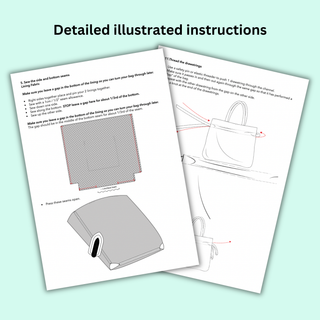 Bucket Bag Sewing Pattern | Drawstring Project Bag Pattern PDF