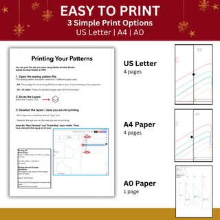 Christmas Tree Pillow Sewing Pattern PDF (5 Sizes, Beginner Friendly Christmas Pattern)