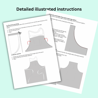 Gardening Apron Sewing Pattern PDF - Easy Garden Apron Pattern