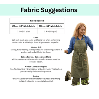 Gardening Apron Sewing Pattern PDF - Easy Garden Apron Pattern