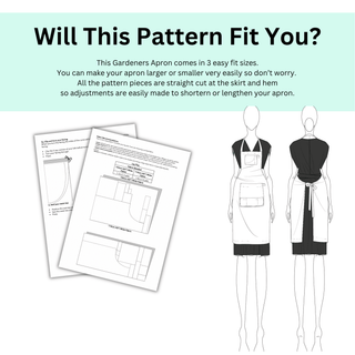Gardening Apron Sewing Pattern PDF - Easy Garden Apron Pattern