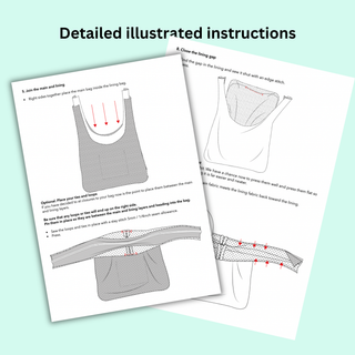 Hobo Bag Sewing Pattern – Slouchy Shoulder Bag, XS to XL