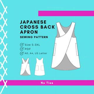 Japanese Cross Back Apron Pattern (PDF)