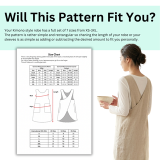 Japanese Cross Back Apron Pattern (PDF)