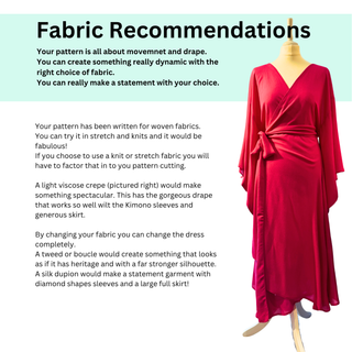 Kimono Wrap Dress Sewing Pattern: Beginner-Friendly (PDF Instant Download)