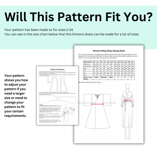 Kimono Wrap Dress Sewing Pattern: Beginner-Friendly (PDF Instant Download)