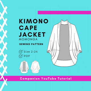 Cape Sewing Pattern | Easy Cape Jacket  Pattern (Momonga) (Paperless PDF)