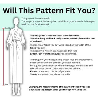 Will This Pattern Fit You? Guide for Kimono Underwear Robe Pattern sewing measurements and fitting tips.