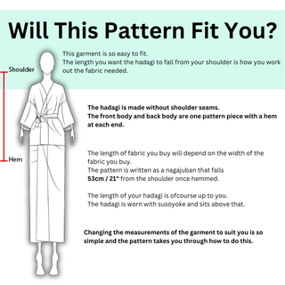Will This Pattern Fit You? Instructions and guide for Hadagi Sewing Pattern measurements and fit details.