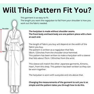 Will This Pattern Fit You? Kimono Wrap Top Sewing Pattern fitting guide and fabric requirements.