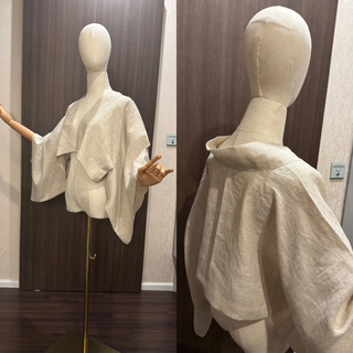 Kimono Jacket Sewing Pattern displayed on a mannequin in a stylish, casual design, showcasing the paperless sewing technique.