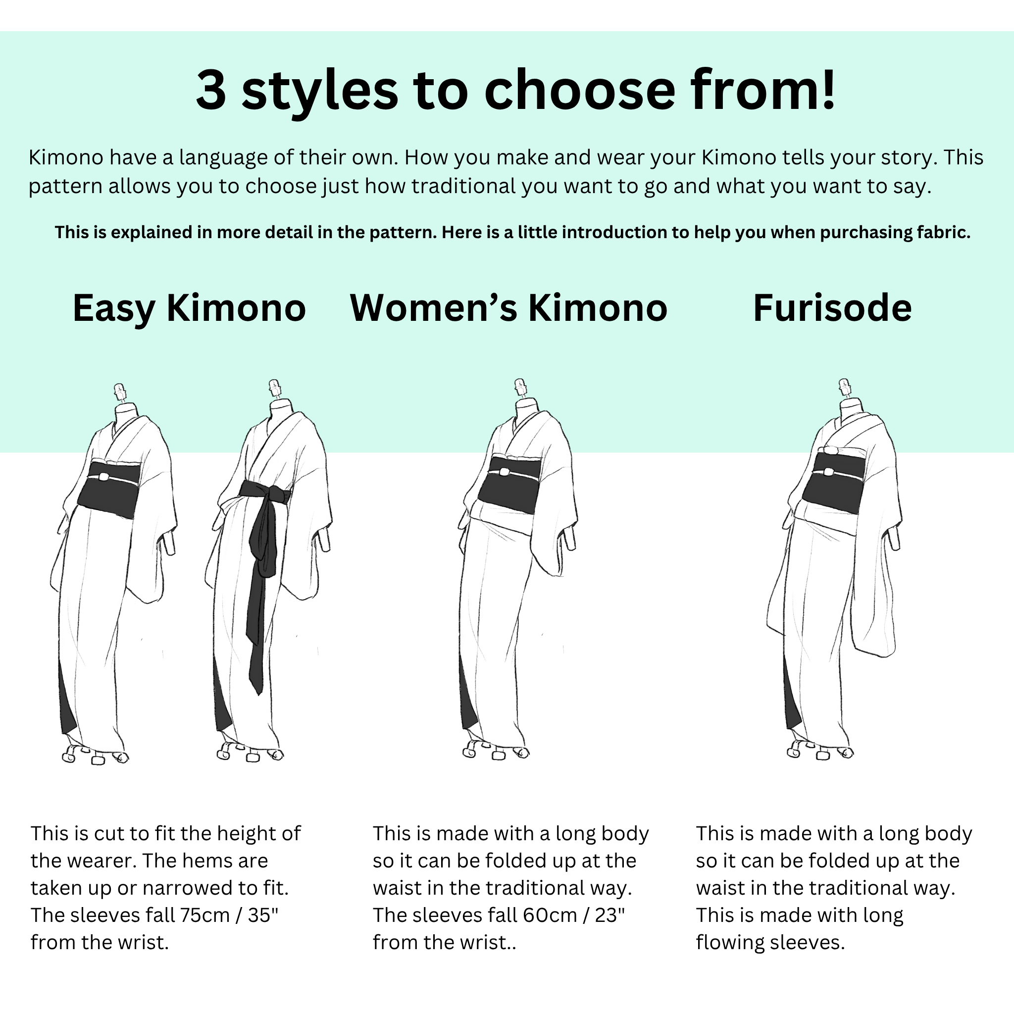 Lined Kimono Sewing Pattern