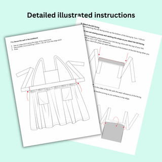 Pinafore Apron Sewing Pattern (PDF Pattern)