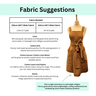 Pinafore Apron Sewing Pattern (PDF Pattern)