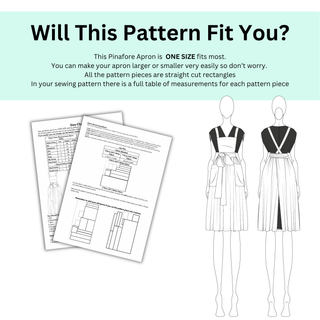 Pinafore Apron Sewing Pattern (PDF Pattern)
