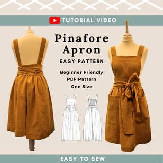 Pinafore Apron Sewing Pattern (PDF Pattern)