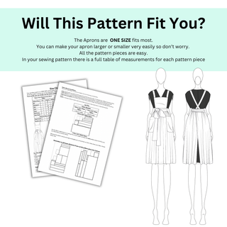 Apron Sewing Pattern 3 Pack (PDF): Cross Back Apron, Pinafore Apron + Garden Apron Sewing Patterns