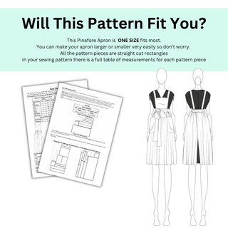 Pinafore Apron Sewing Pattern (PDF Pattern)