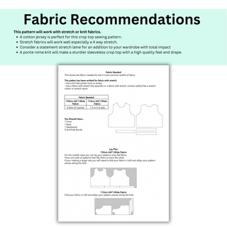 Crop Top Pattern PDF | Easy Summer Sewing Patterns for Women XS-3XL | Sleeveless Cropped Top