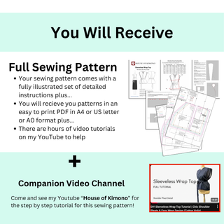 Sleeveless Top Pattern PDF | Easy Women's  Summer Blouse Sewing Patterns XXS-3XL (Digital Download)