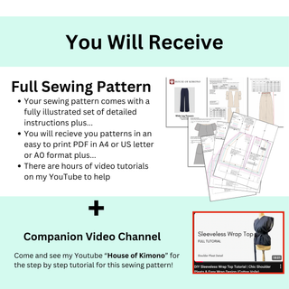 Wide Leg Trouser Sewing Pattern | Easy Palazzo Pants PDF XS-3XL