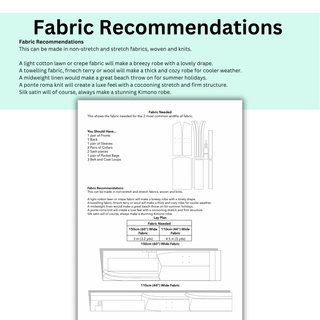 Women's Kimono Robe & Dressing Gown Sewing Pattern | XS-3XL