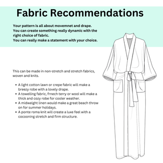 Women's Easy Dressing Gown & Robe Sewing Pattern (XS-3XL)
