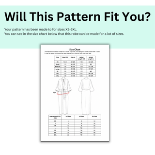 Women's Easy Dressing Gown & Robe Sewing Pattern (XS-3XL)