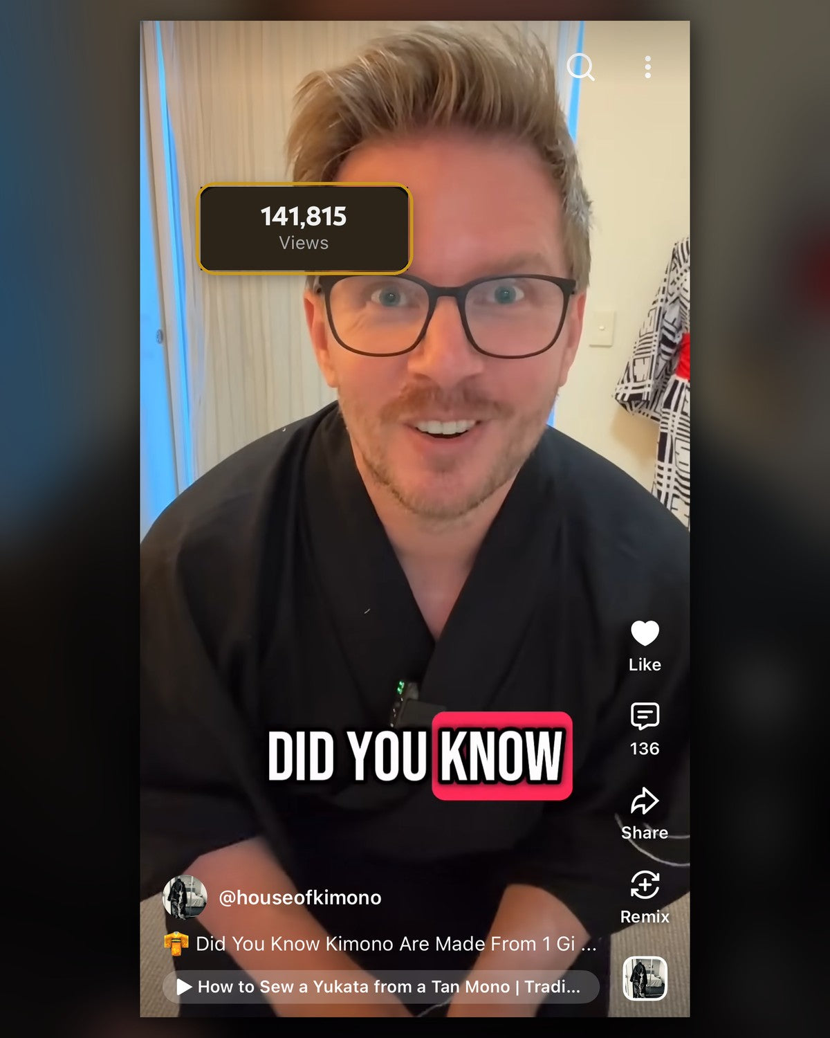 YouTube Short: Did You Know Kimono Are Made From 1 Giant Strip Of Fabric
